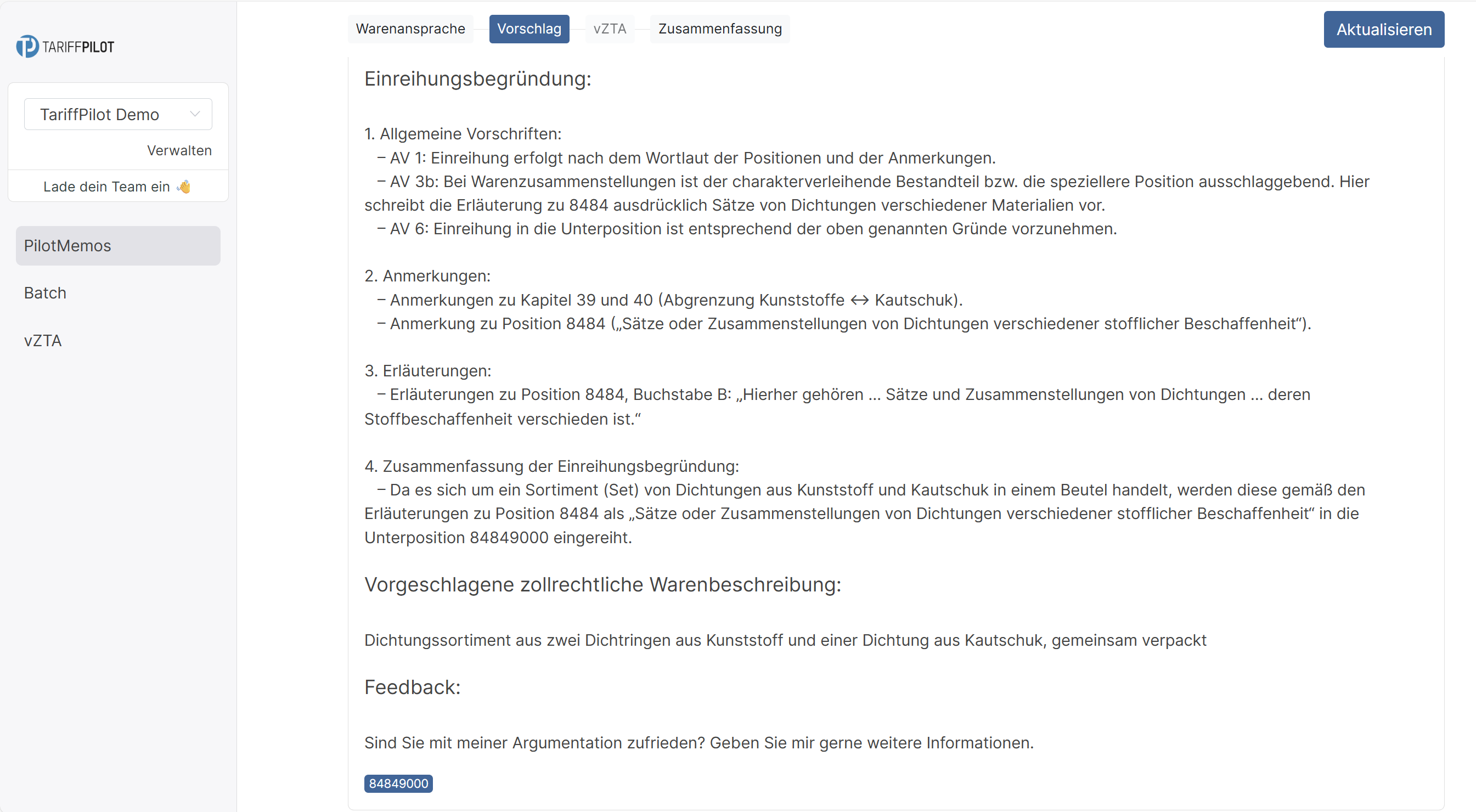 App screenshot